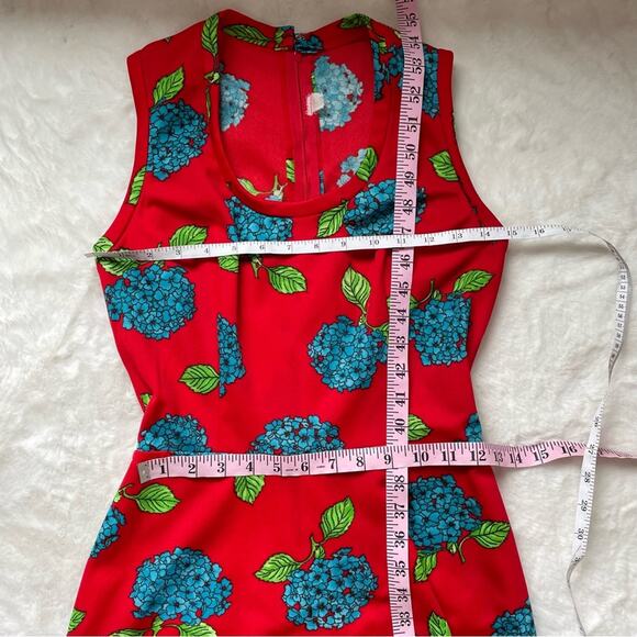 Vintage Red And Blue Floral Dress Set - Picture 10 of 10
